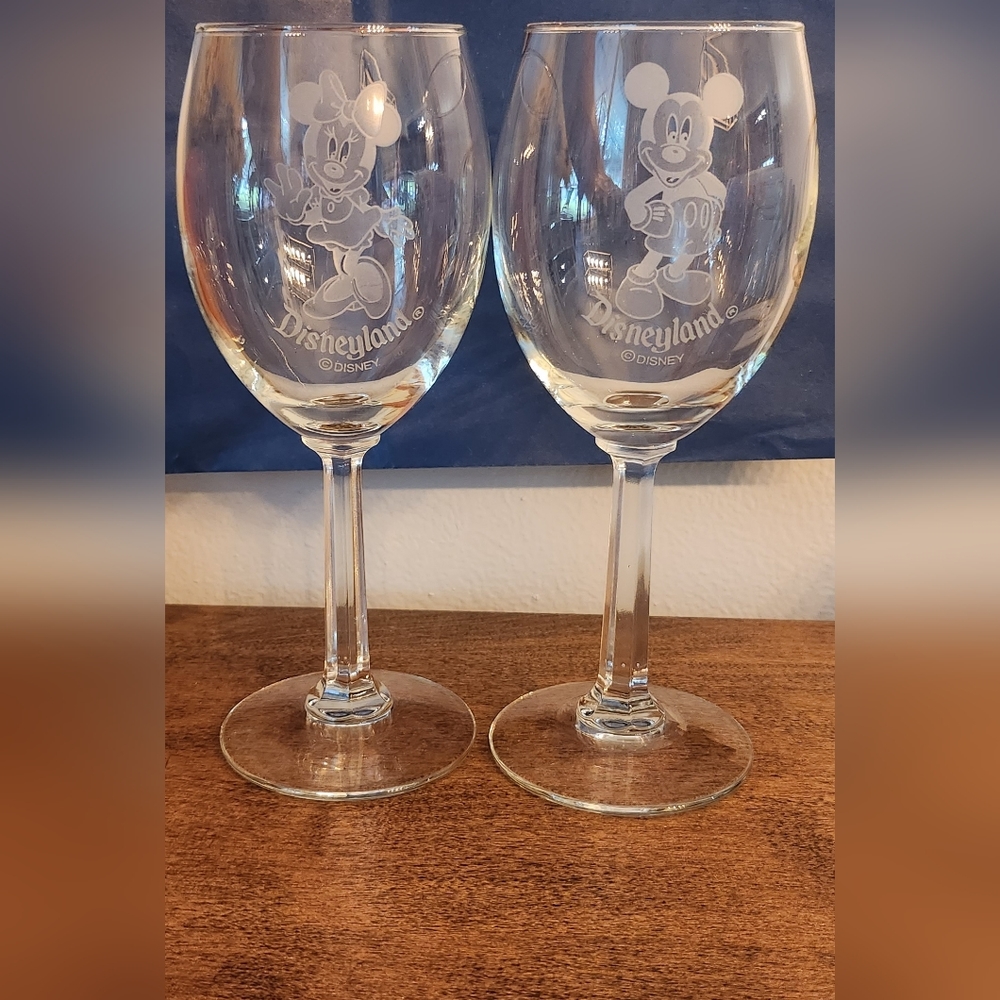 Vintage Disneyland wine glasses